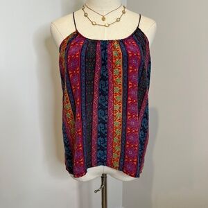 Tucker Multicolored Tank Top Silk fabric